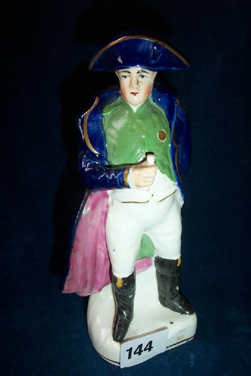 Appraisal: A th century Staffordshire figure showing Napoleon in standing pose