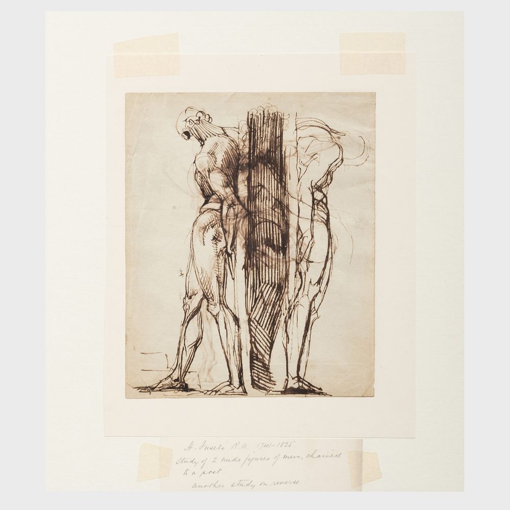 Appraisal: Johan Heinrich F ssli - Study of Two Male Nudes