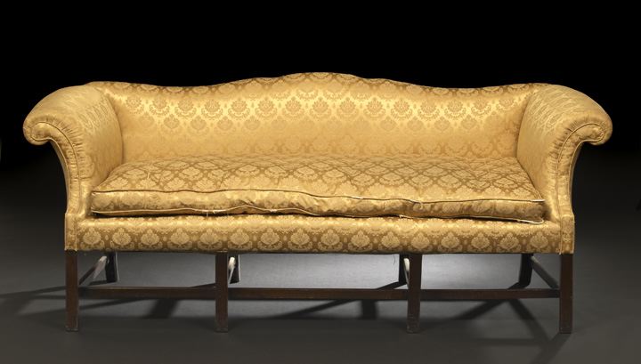 Appraisal: George III-Style Mahogany Sofa late th century the domed and