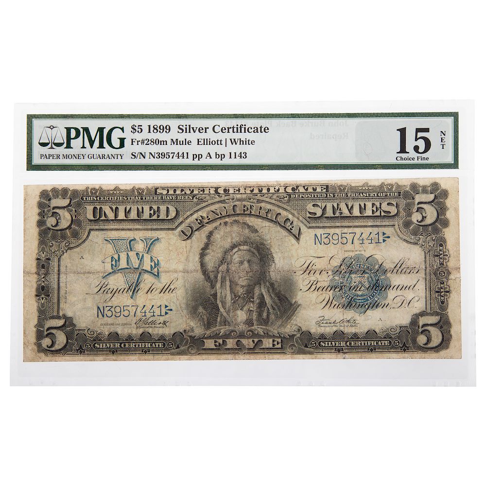 Appraisal: Chief Silver Certificate PMG Net F- FR m Elliot White