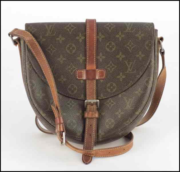 Appraisal: LOUIS VUITTON MONOGRAMMED CANVAS AND LEATHER SHOULDER BAG H ''