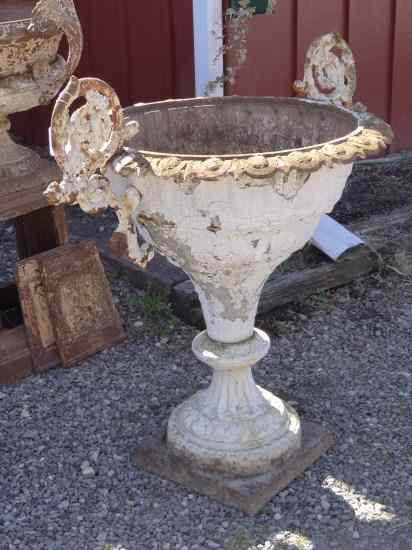 Appraisal: th c cast iron urn '' Ht