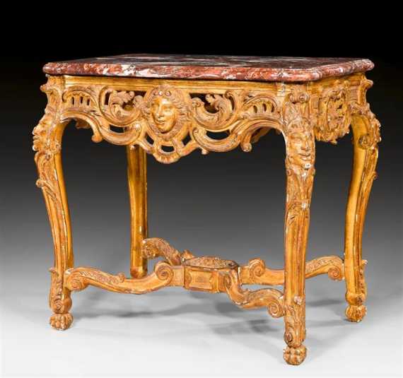 Appraisal: SMALL CENTER TABLE AU MASCARON late Baroque northern Italy th