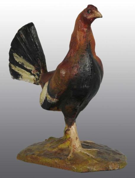 Appraisal: Cast Iron Game Cock Doorstop Description Made by Hubley cat