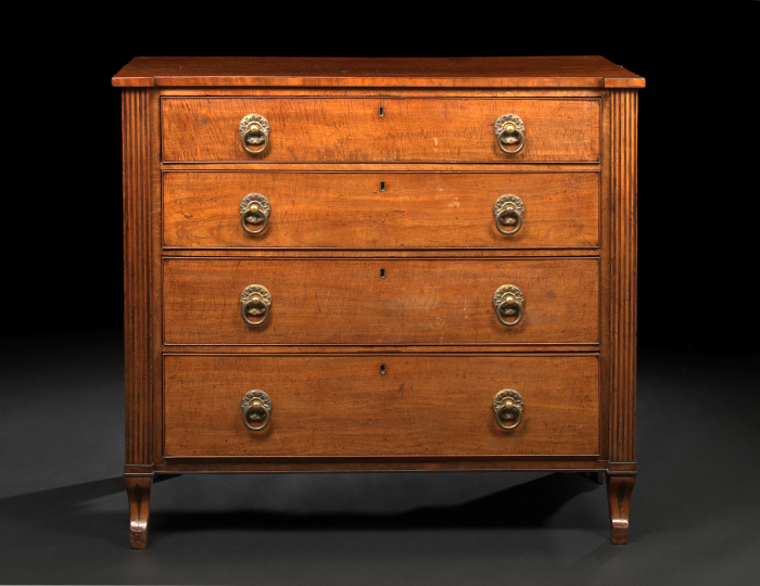 Appraisal: Regency Mahogany Chest first quarter th century the rectangular top