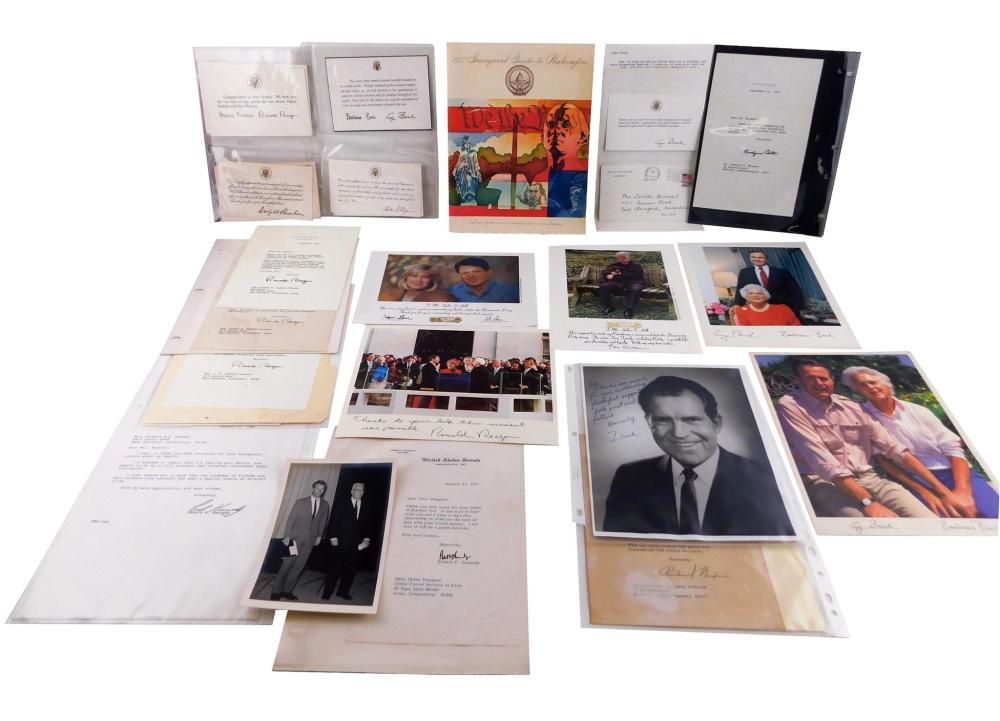 Appraisal: EPHEMERA National political signatures pieces signatures include Bill Clinton Tipper