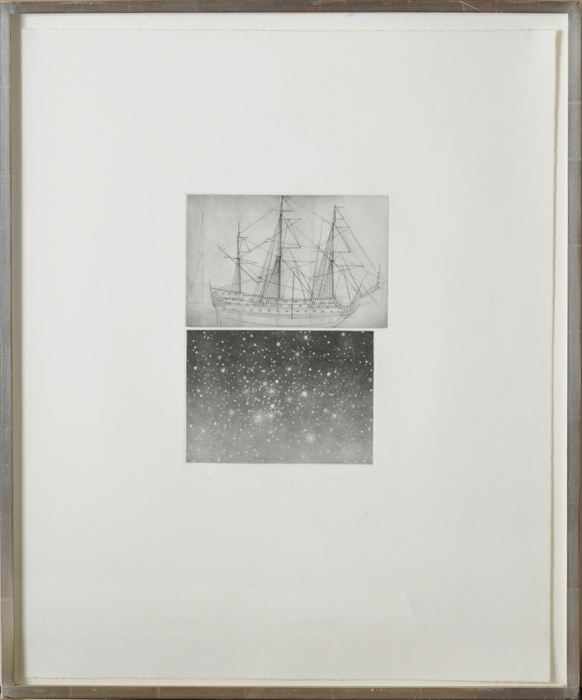 Appraisal: VIJA CELMINS b ALLIANCE Three-color drypoint aquatint signed lower right