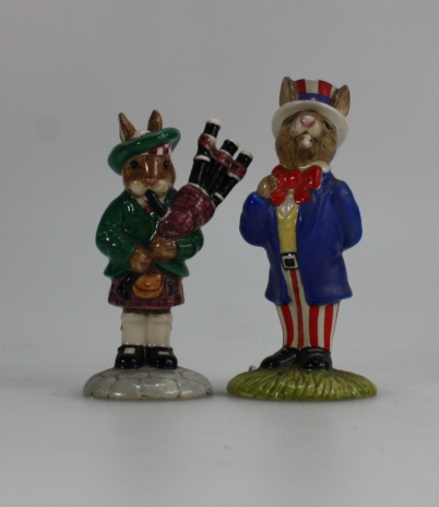 Appraisal: Royal Doulton Bunnykins figures Piper DB and Uncle Sam DB