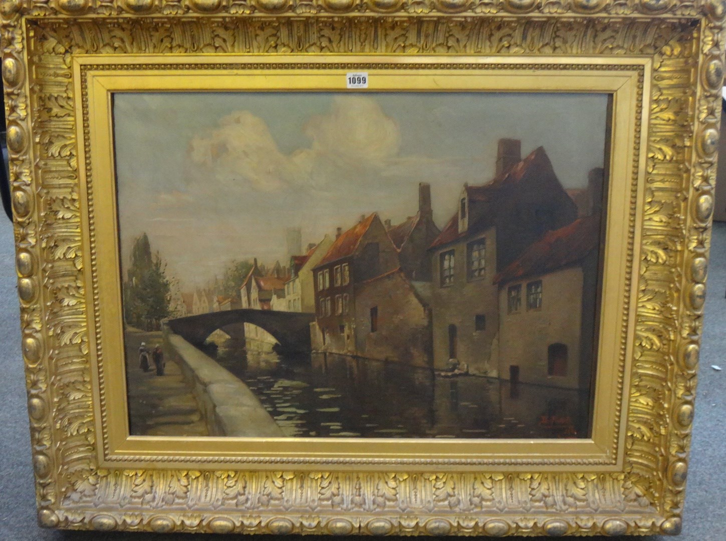 Appraisal: Paul Russell early th century Quai Vert Canal scene Bruges