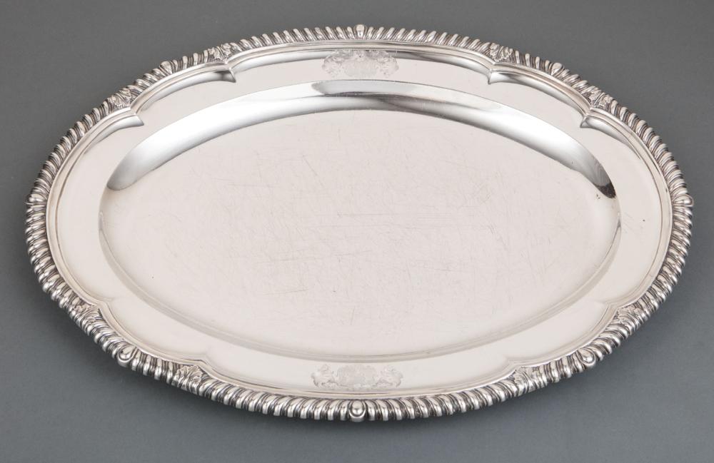 Appraisal: George IV Sterling Silver Platter Philip Rundell London act -