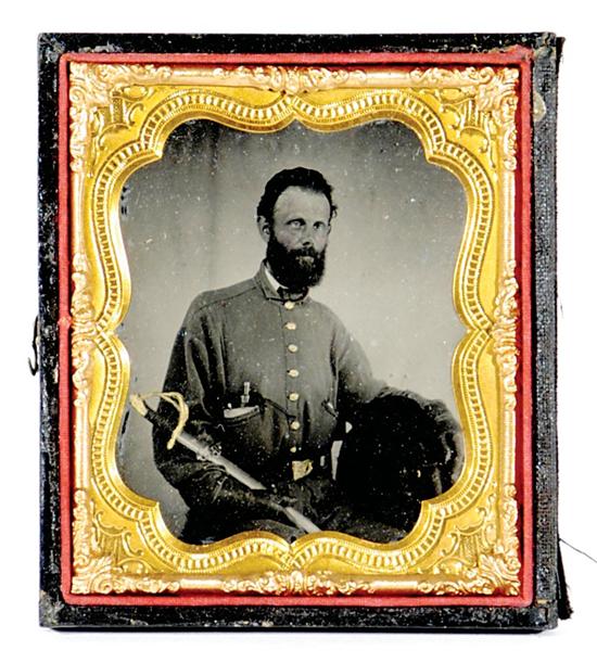 Appraisal: Lt Col Francis Lackland Civil War ambrotype circa shown in