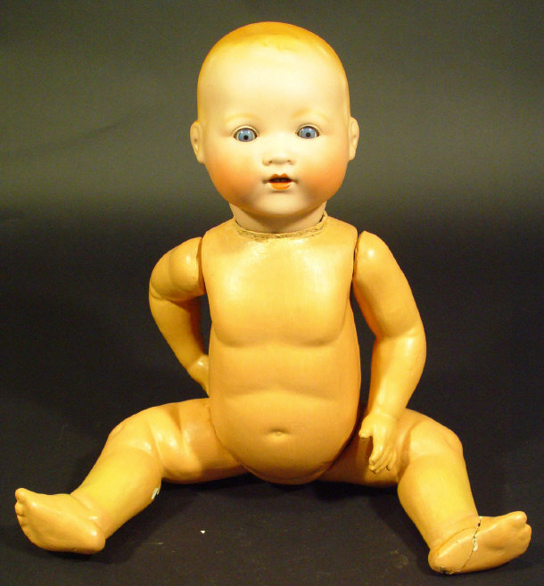 Appraisal: Armand Marseille bisque headed child's doll with open-close glass eyes