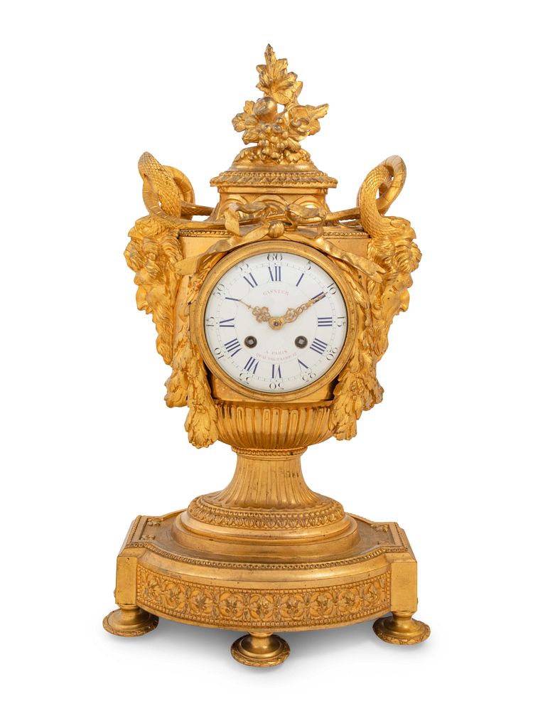 Appraisal: A Louis XVI Style Gilt Bronze Mantel Clock A Louis