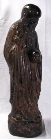 Appraisal: Cast Metal Figure of Chinese Holy Man inches tall with