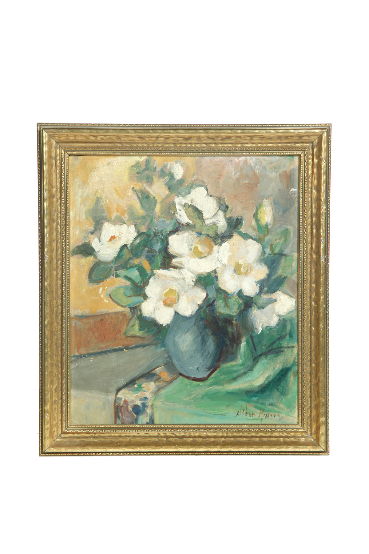 Appraisal: FRAMED FLORAL STILL LIFE BY ALBERTA KINSEY Born in in