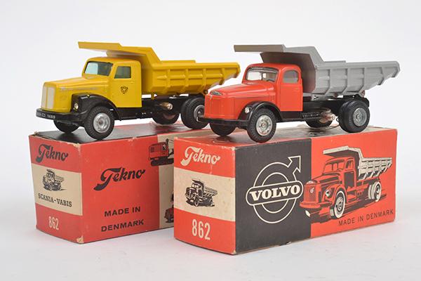 Appraisal: TWO TEKNO MODELS INCLUDING DUMP TRUCKS ONE ORANGE CAB WITH