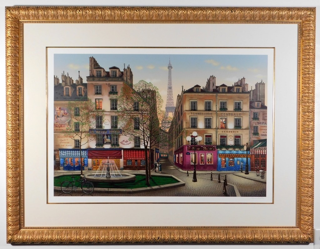 Appraisal: LIUDMILA KONDAKOVA PARISIAN STREET SERIGRAPH California b Titled Rive Gauche