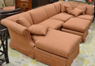 Appraisal: Four piece sectional livingroom set with custom upholstery lg in