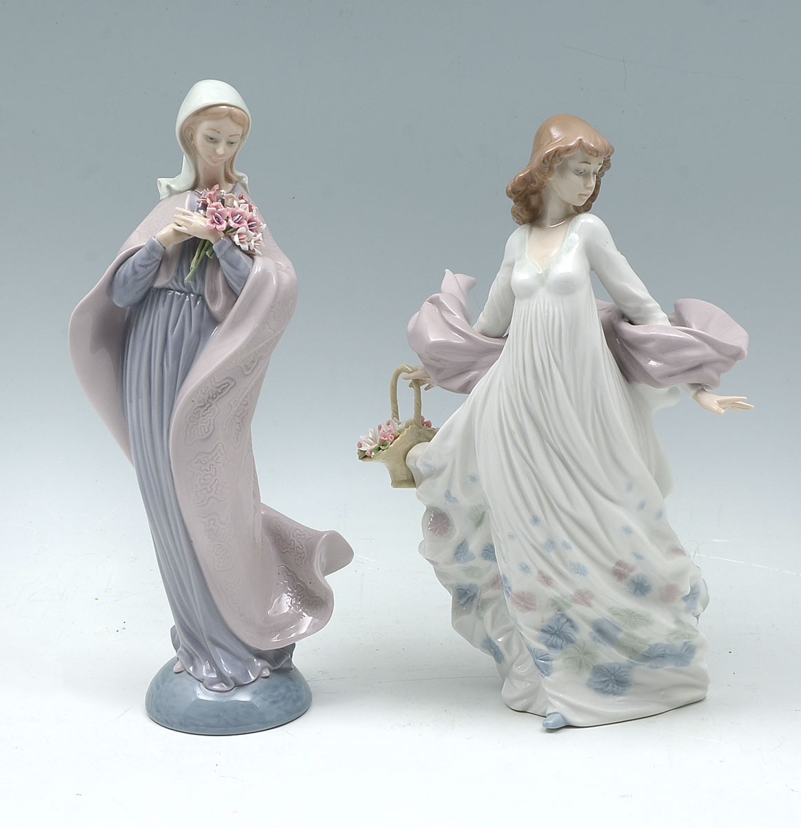 Appraisal: PC LLADRO FIGURINE LOT ''Our Lady With flowers'' ''Spring Splendor''