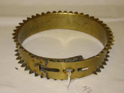 Appraisal: A BRASS DOG COLLAR with serrated edge inscribed C Shepherdson