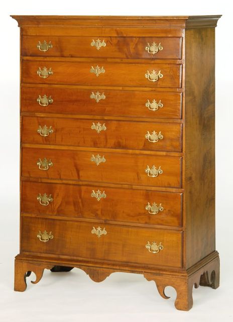 Appraisal: ANTIQUE AMERICAN CHIPPENDALE TALL CHEST Southeastern MA or RI Late