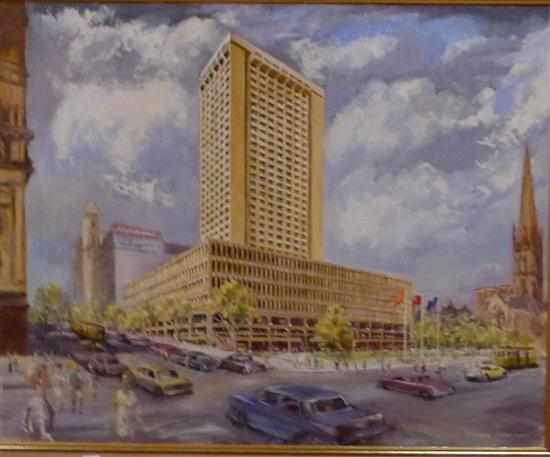 Appraisal: DONALD CAMERON SOUTHERN CROSS BUILDING OIL ON BOARD