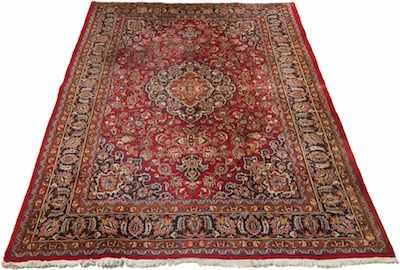 Appraisal: An Estate Persian Meshed Carpet Apprx '- x '- Low