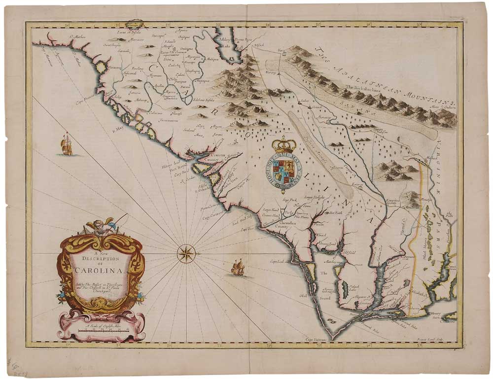 Appraisal: th Century Map of the Carolinas A New Description of