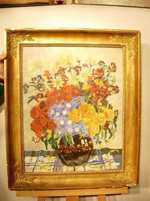 Appraisal: FORESTIER HENRI CLAUDE Ch ne-Bougeries - Meyrin Bouquet de fleurs