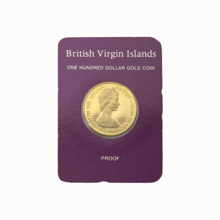 Appraisal: Gold British Virgin Islands Coin Proof strike fine gold Minted