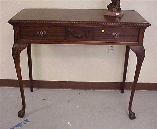 Appraisal: Server mahogany with gadrooned top edge cabriole legs with ball