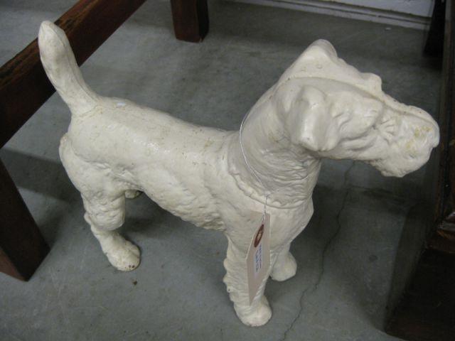 Appraisal: Cast Iron Figural Doorstop of a Wire Terrier scarce early