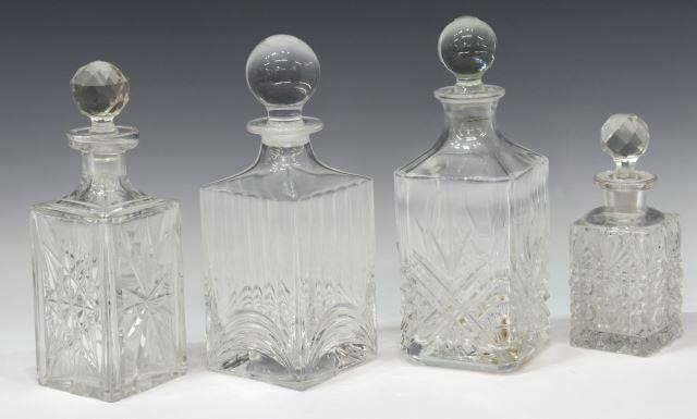 Appraisal: lot of Cut glass decanters early th c various sizes