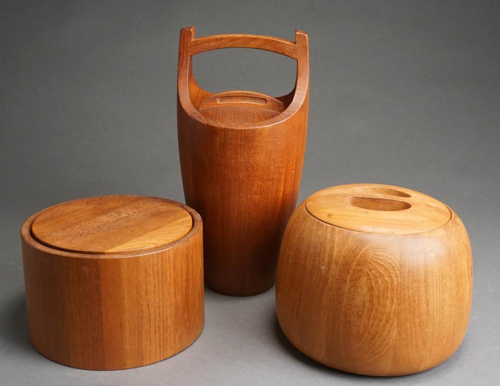 Appraisal: DANSK TEAK BOXES AND ICE BUCKET H OF TALLEST IN