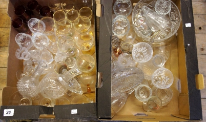 Appraisal: A large Collection of Glassware to include Cut Glass Decanters