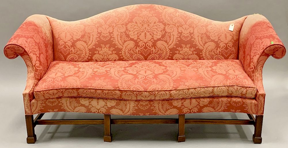 Appraisal: Southwood Chippendale style upholstered sofa upholstery sun faded Southwood Chippendale