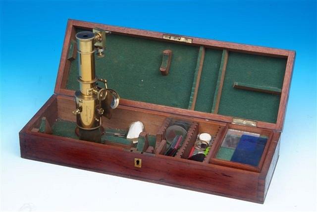 Appraisal: A FINE LATE TH CENTURY MICROSCOPE SPECTROMETER ATTACHMENT the lacquered