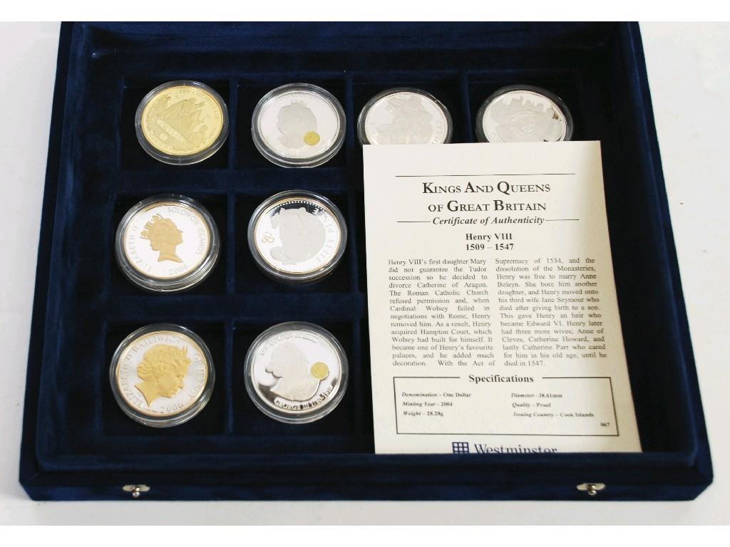 Appraisal: TWO WESTMINSTER 'KINGS AND QUEENS OF GREAT BRITAIN' SILVER PROOF