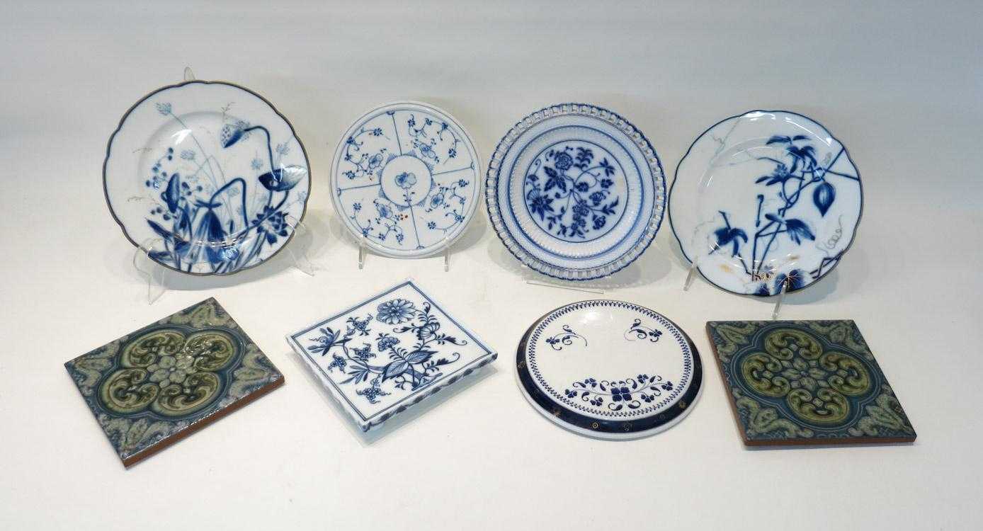 Appraisal: EIGHT PIECES POTTERY AND PORCELAIN TABLE WARE including three small