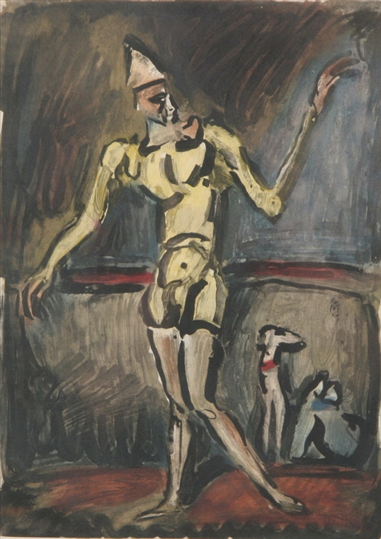 Appraisal: GEORGES ROUAULT French - LE CLOWN JAUNE aquatint in colors