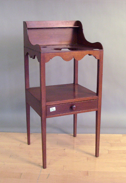 Appraisal: Sheraton mahogany wash stand early th c h w