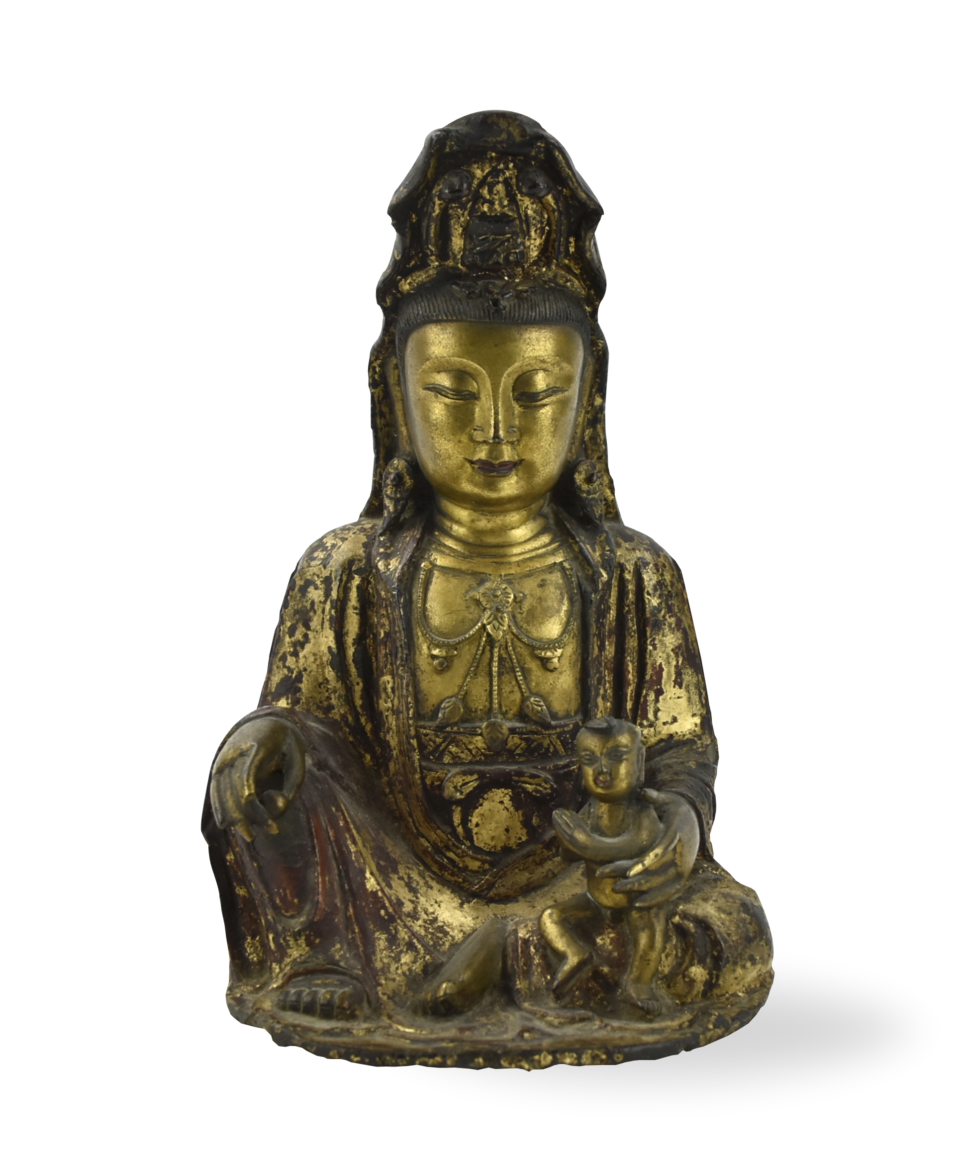 Appraisal: Chinese th C shown seated in Lalitasana with a young