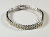 Appraisal: BRACELET - k white gold double row diamond link bracelet