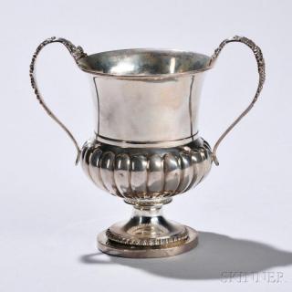 Appraisal: George III Sterling Two-handled Cup London - Rebecca Emes Edward