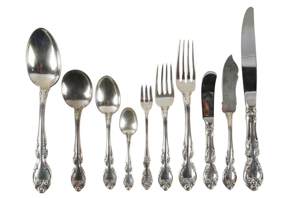 Appraisal: GORHAM STERLING FLATWARE SERVICEMelrose pattern with maker's marks further marked