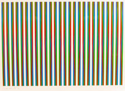 Appraisal: Bridget Riley born Firebird Schubert signed numbered and dated '