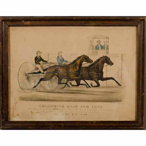 Appraisal: Currier and Ives Sulky Lithograph Lithograph on paper Currier Ives