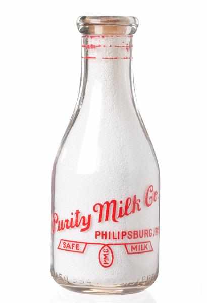 Appraisal: Purity Milk Co Milk Bottle Description Philipsburg PA The reverse