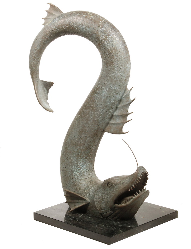 Appraisal: JUD HARTMANN ME - Monstrous Fish cast and patinated bronze