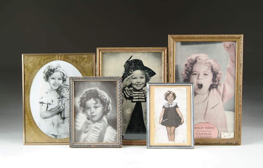 Appraisal: LOT OF FIVE FRAMED SHIRLEY TEMPLE PRINTS Collection of five